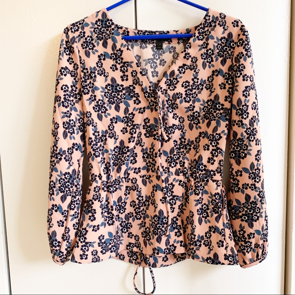 Long-sleeved crepe top from Jcrew